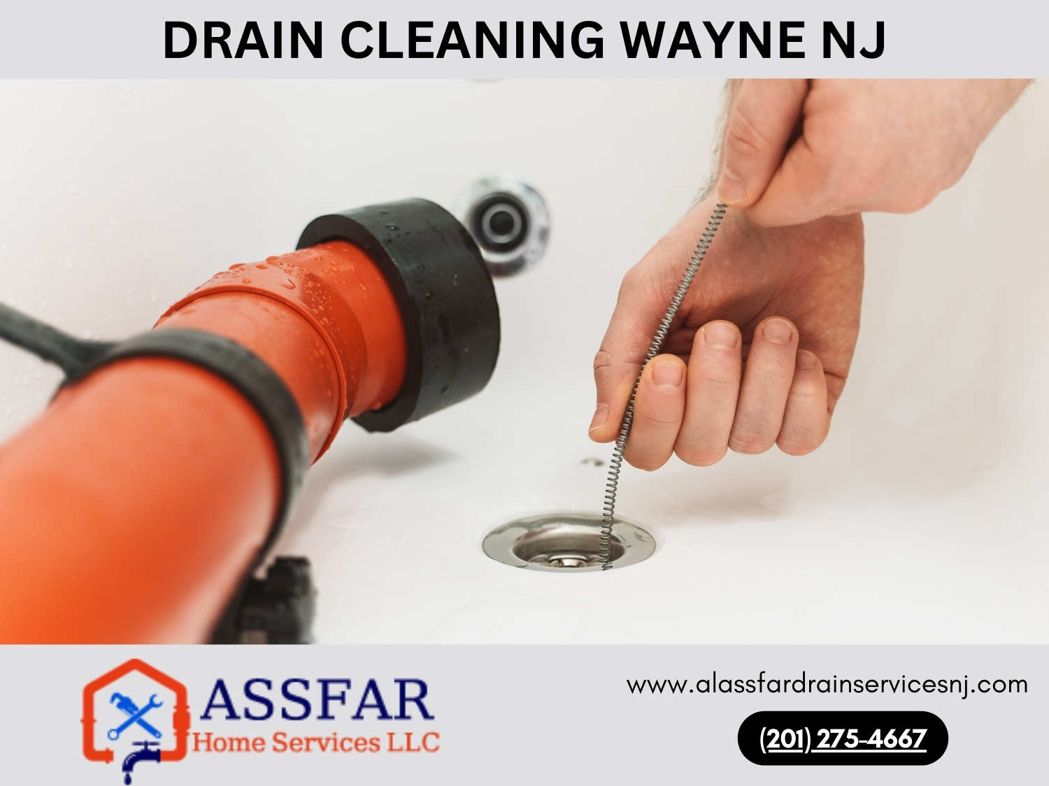 Drain Cleaning Wayne NJ technician using hydro jetting